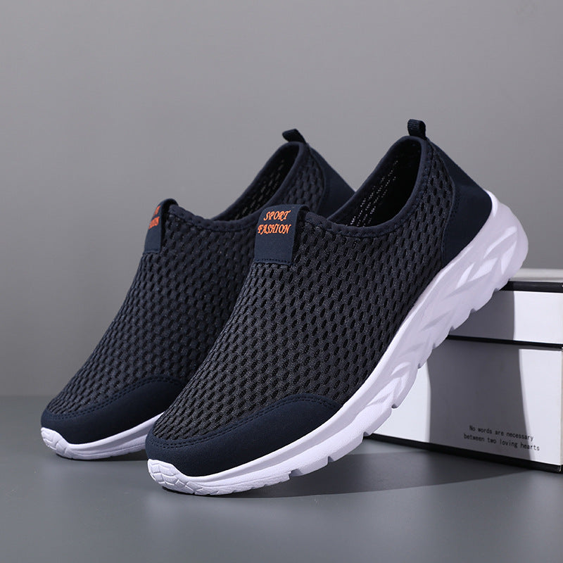 Women's Breathable Slip-On Sports Shoes with Elastic Entry