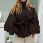 Elegant Wrap Jacket with Waist Belt