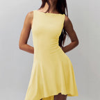 Elegant Asymmetrical Jumpsuit with Form-Fitting Cut