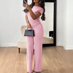 Elegant Jumpsuit with Wrap Design and Wide Leg