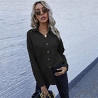 Women's Button-Down Shirt with Knot Detail