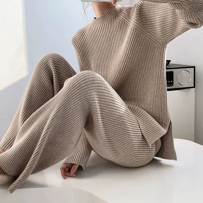 Women's Cozy Ribbed Knit Set