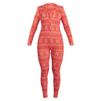 Women's Cozy Long-Sleeve Holiday Jumpsuit