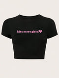 Women's Crop T-Shirt with Creative Statement Design