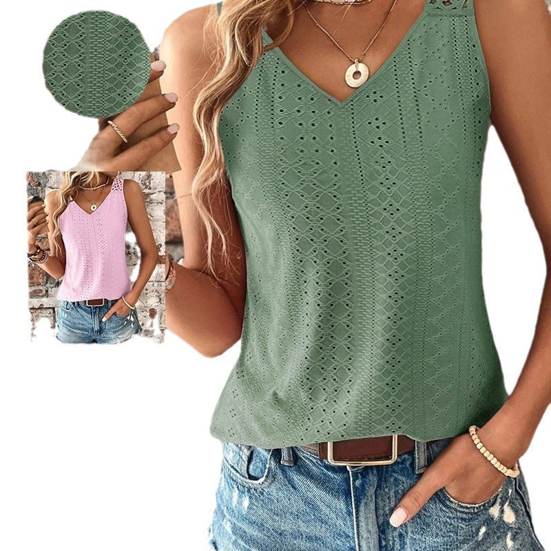 Women's Airy Crochet Shirt with Unique Back Detail