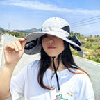 Air-Cooled Sun Hat with Removable USB Fans and Neck Protection