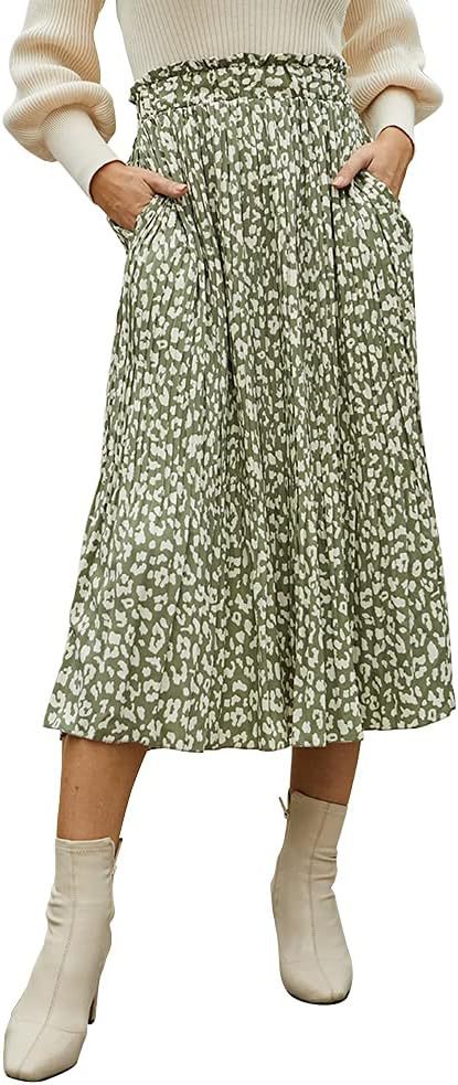 Women's Maxi Skirt with Fashionable Animal Print