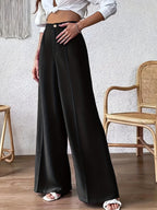 Women's Elegant High-Waisted Wide-Leg Pants