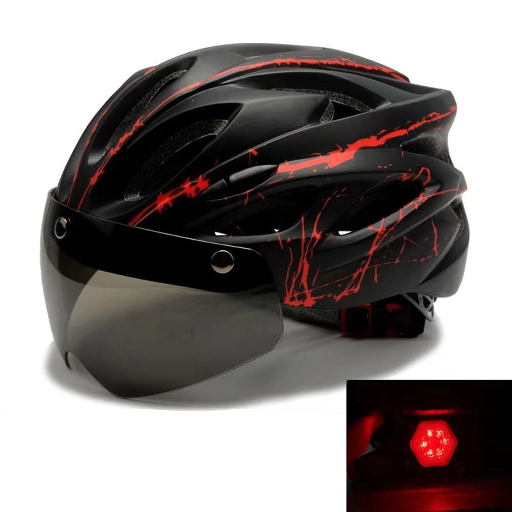 Bicycle Helmet with Integrated Sun Visor and Optimal Ventilation