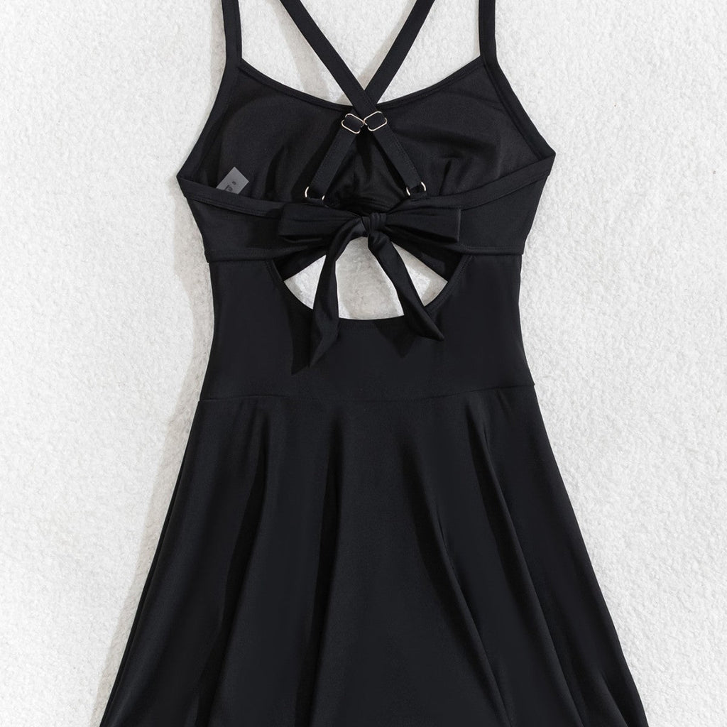 Women's Swimsuit with Cut and Elegant Wrap Look