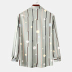 Women's Long Sleeve Blouse with Modern Graphic Pattern