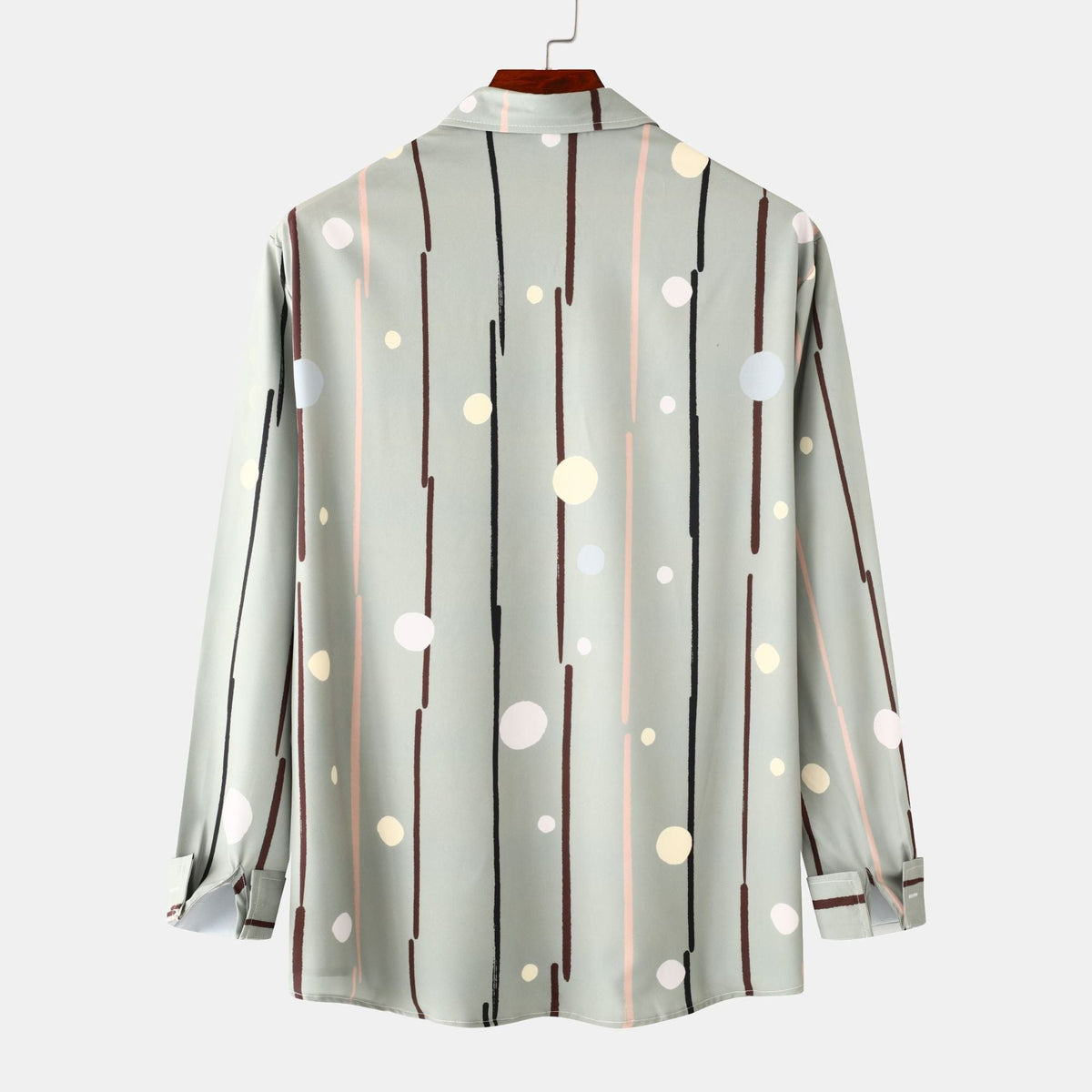 Women's Long Sleeve Blouse with Modern Graphic Pattern