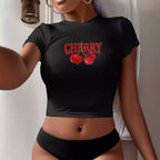 Women's Bear Graphic Crop T-Shirt