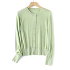 Elegant Knit Cardigan with Fine Buttons