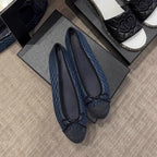 Women's Ballet Flats with Bow Detail