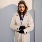 Elegant Wide-Cut Overcoat with Belt