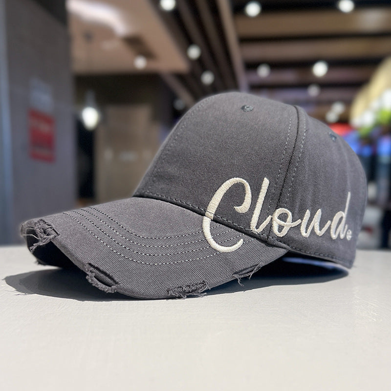 Men's Vintage-Inspired Distressed Baseball Cap