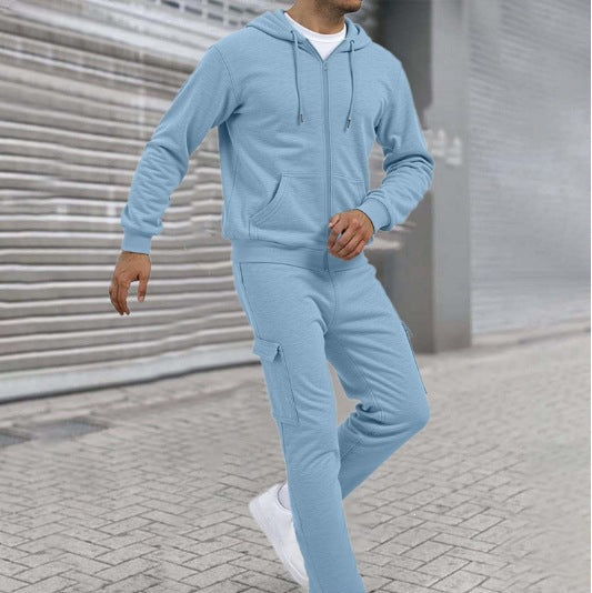 Men's Sporty Zip Sweat Set