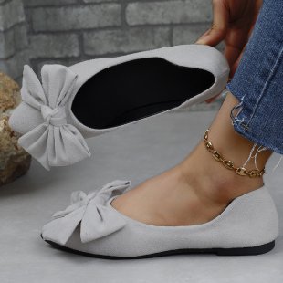 Women's Ballet Flats with Decorative Bow Detail