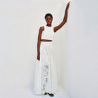 Women's Elegant Two-Piece Eyelet Set