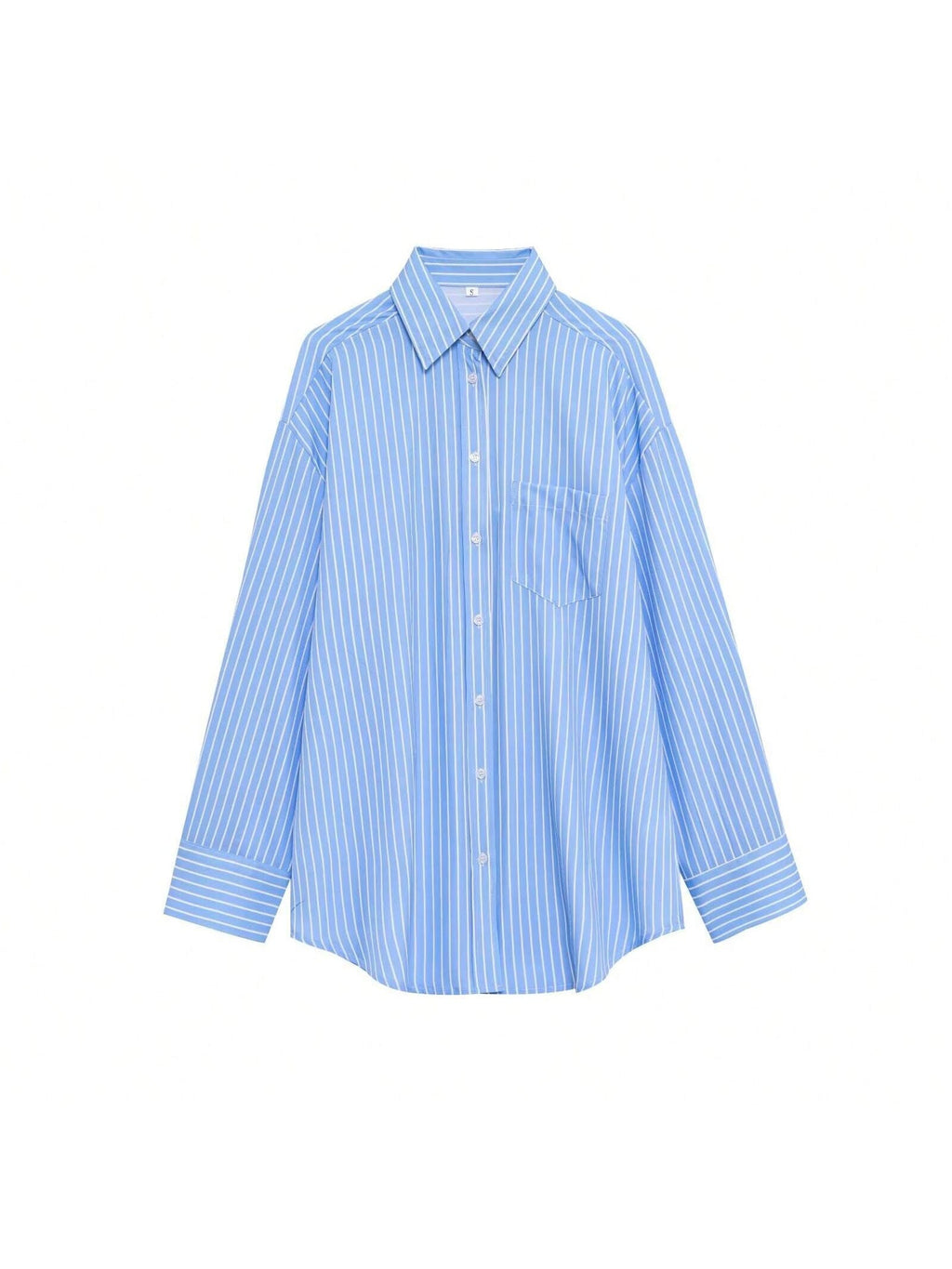 Casual Women's Striped Shirt Blouse with Pocket