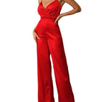 Elegant Women's Jumpsuit with Thin Straps and a Flowing Cut