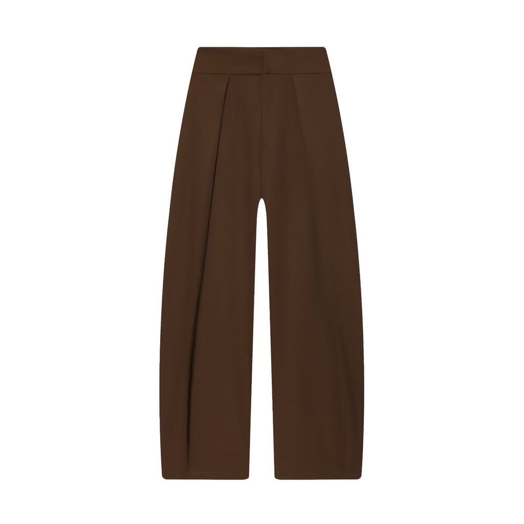 Women's Elegant Wide-Leg Trousers with Fine Pleats