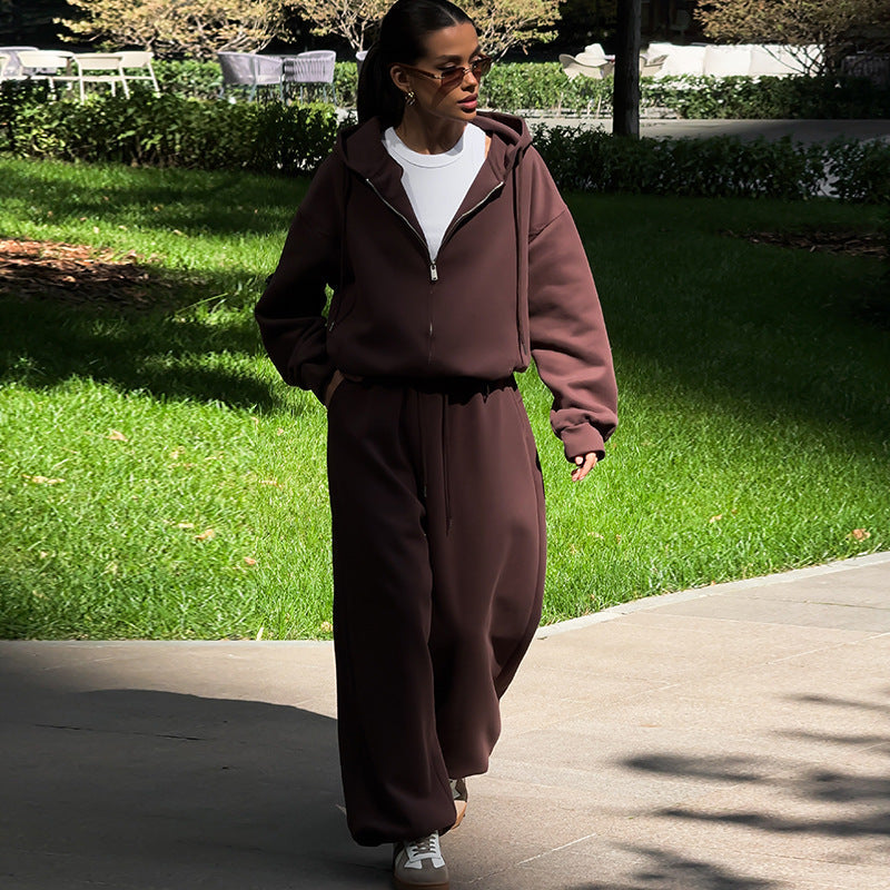 Women's Fashionable Leisure Hoodie Suit