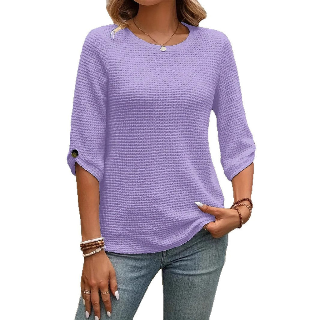 Women's Casual Long-Sleeve Textured Shirt