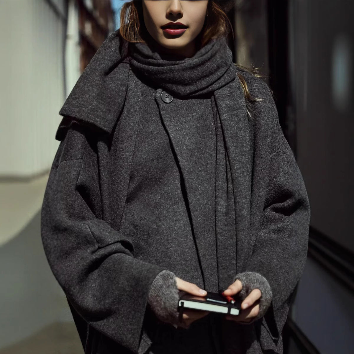 Women's Asymmetric Jacket with Modern Collar