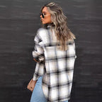 Women's Plaid Oversized Shirt in Casual Style