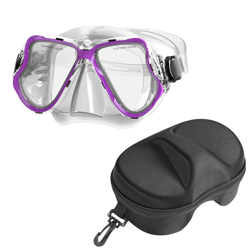 Diving mask with wide field of vision
