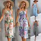 Women's Floral Jumpsuit with Adjustable Straps