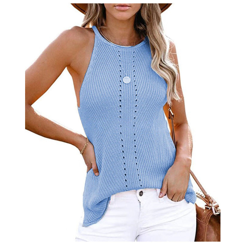 Women's Sleeveless Textured Knit Top