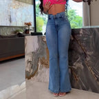 Women's High-Waisted Flared Jeans