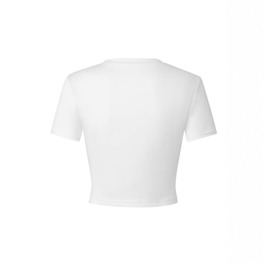 Women's Crop Shirt with Creative Cowboy Statement