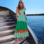 Women's Swimsuit with Ruffle Design and Matching Maxi Skirt