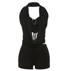 Women's Leopard Print Halterneck Overall