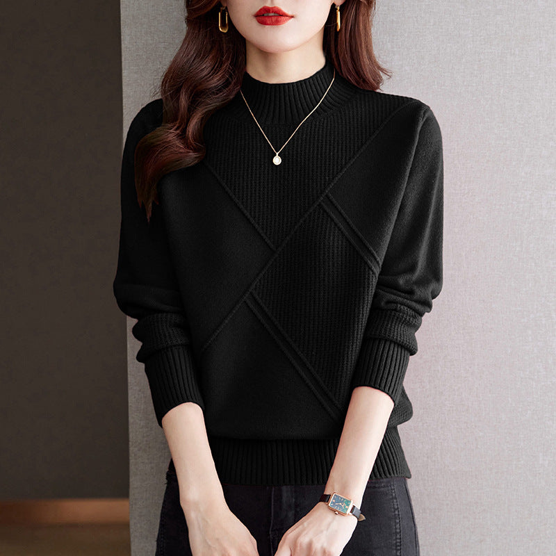 Elegant Ribbed Knit Sweater