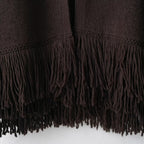 Women's Fringe Cardigan with Elegant Button Closure