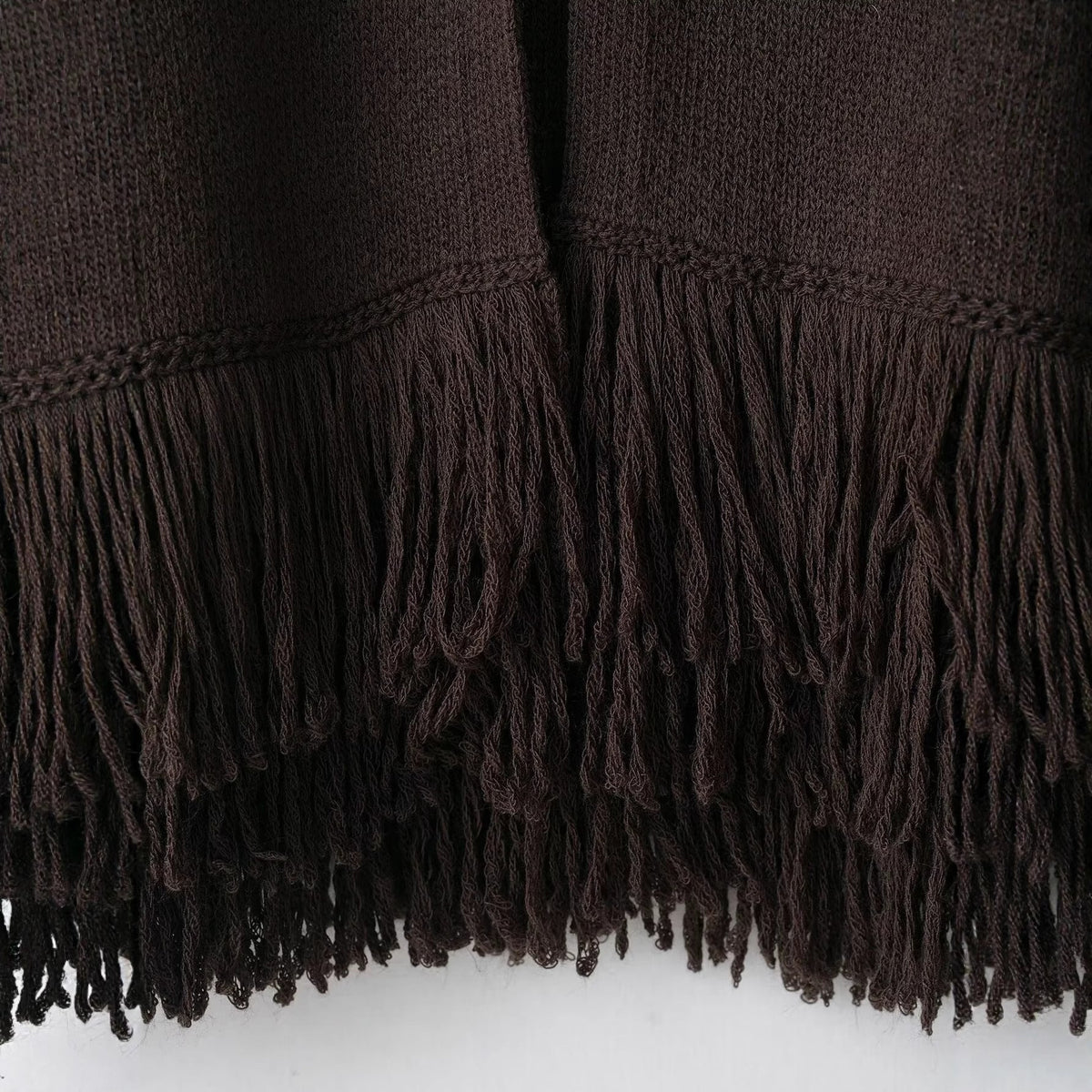 Women's Fringe Cardigan with Elegant Button Closure