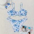 Women's Swim Set with Floral Print and Adjustable Straps