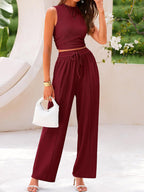 Casual Women's Two-Piece Set with High Comfort and Wide Cut