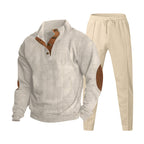 Men's Ribbed Henley Leisure Suit