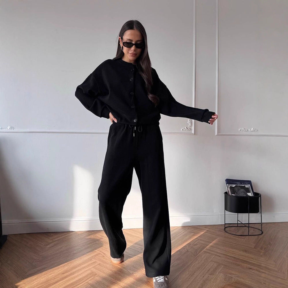 Women's Casual Cardigan and Jogger Set