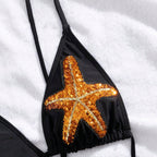 Women's Swimwear with Sparkling Star Decor