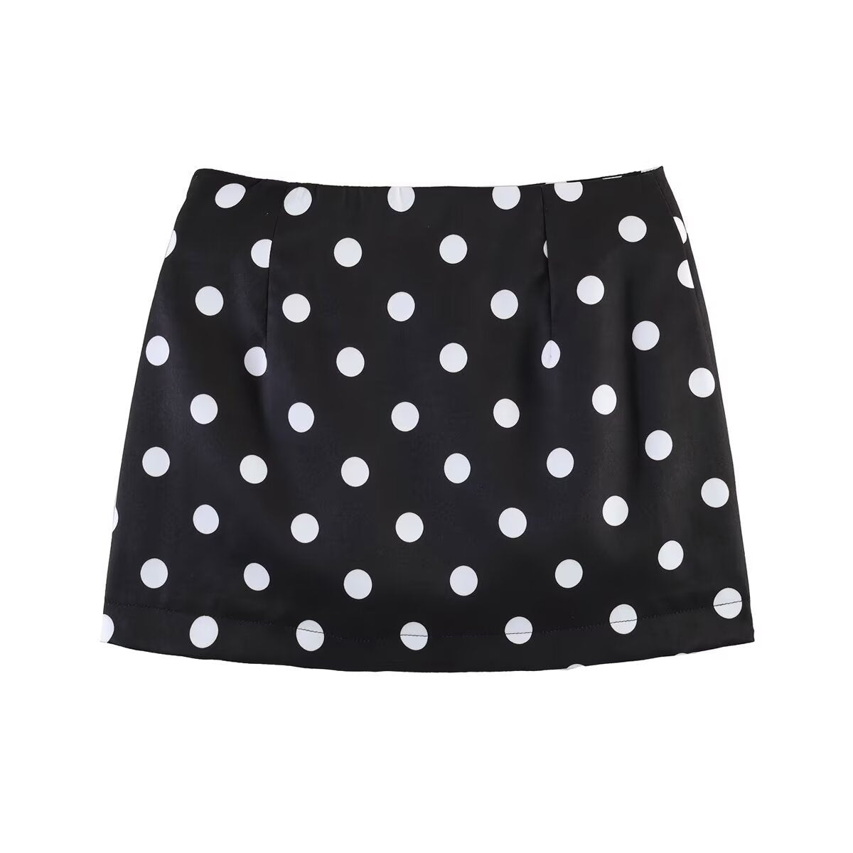 Women's Polka Dot Mini Skirt with Elastic Waistband