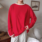 Women's Elegant Oversized Sweater with Ruffled Sleeves