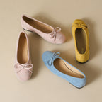 Women's Ballet Flats with Elegant Bow and Soft Lining