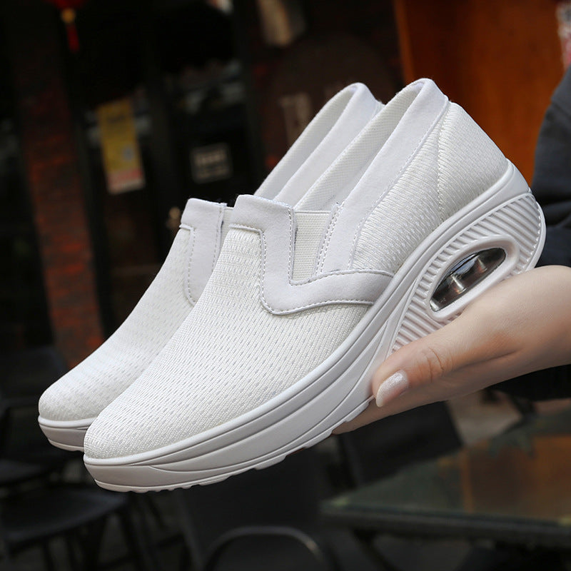 Women's Breathable Slip-On Sneakers with Cushioned Sole and Flexible Design